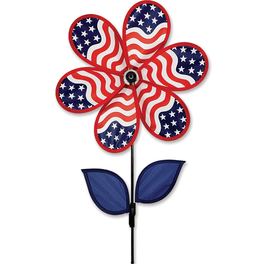 12 inch Patriotic Flower Spinner