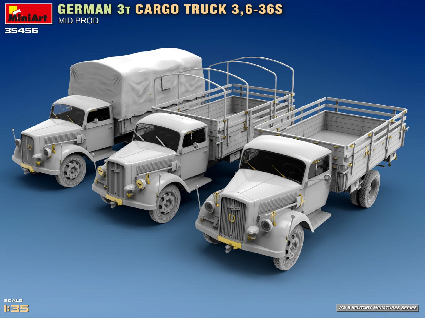 MiniArt 1/35 German 3T Cargo Truck 3 6-36S Mid Prod