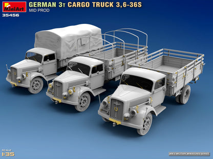 MiniArt 1/35 German 3T Cargo Truck 3 6-36S Mid Prod