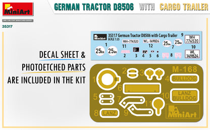 MiniArt 1/35 German Tractor D8506 with Cargo Trailer