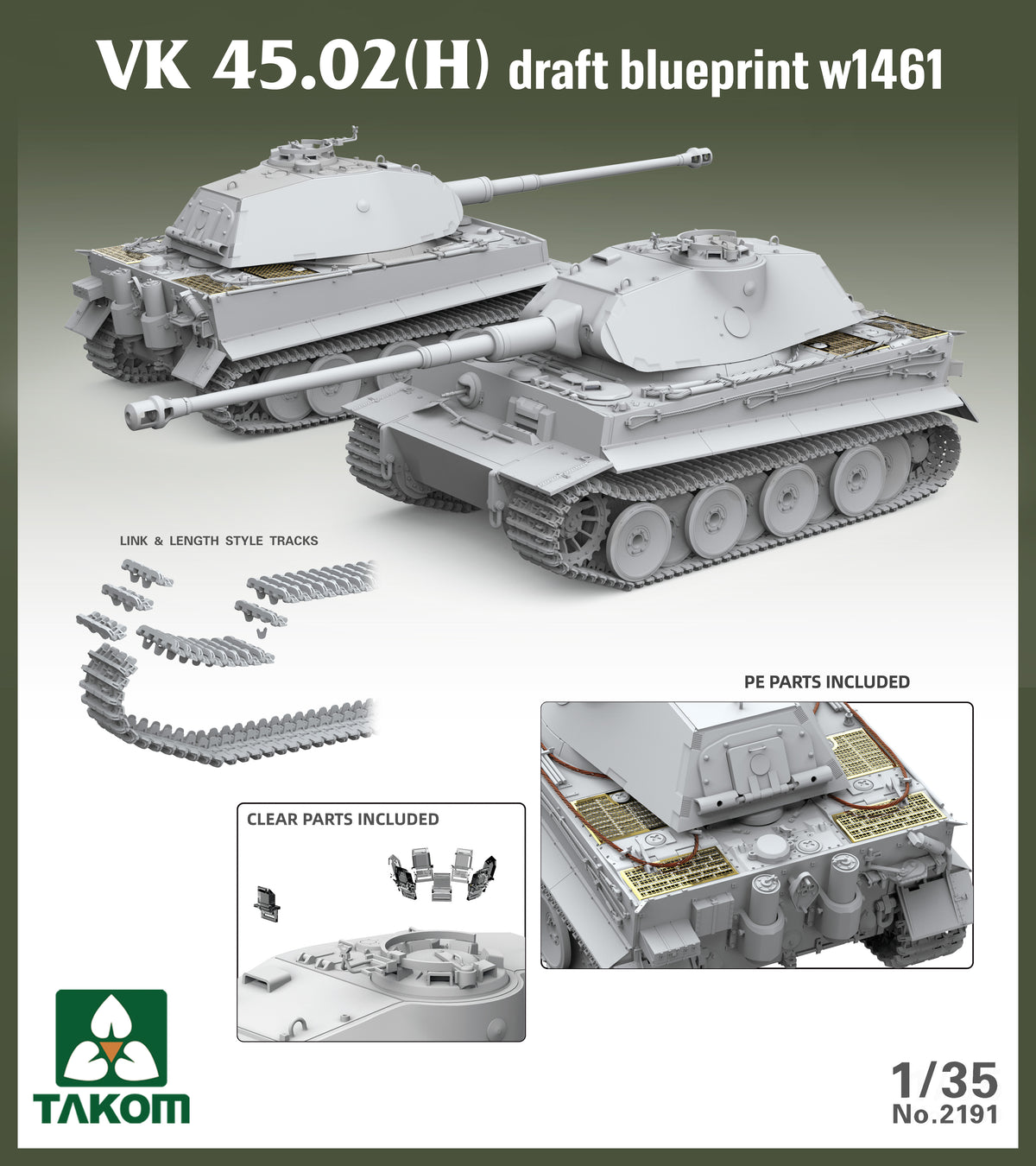 Takom 1/35 VK 45.02(H) draft blueprint w 1461