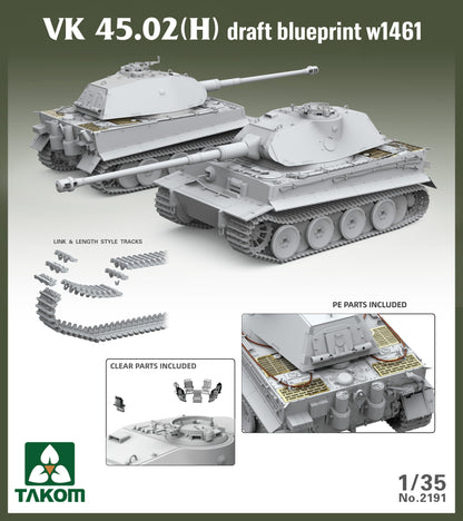 Takom 1/35 VK 45.02(H) draft blueprint w 1461