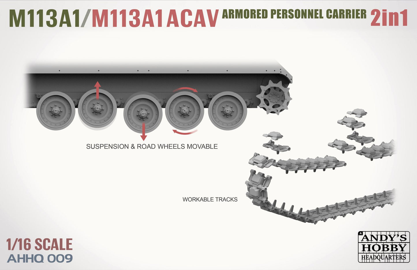 Andy's HHQ 1/16 M113A1/M113A1 ACAV Armored Personnel Carrier