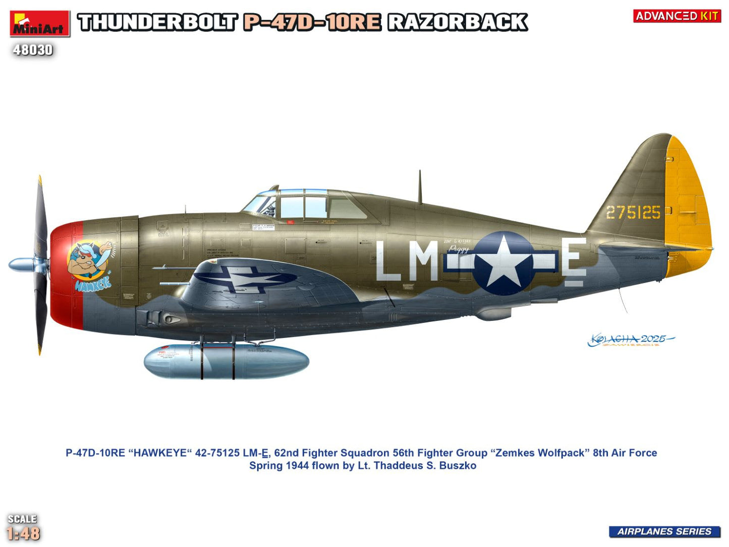 MiniArt 1/48 P-47D-10RE Thunderbolt (Advanced Kit)