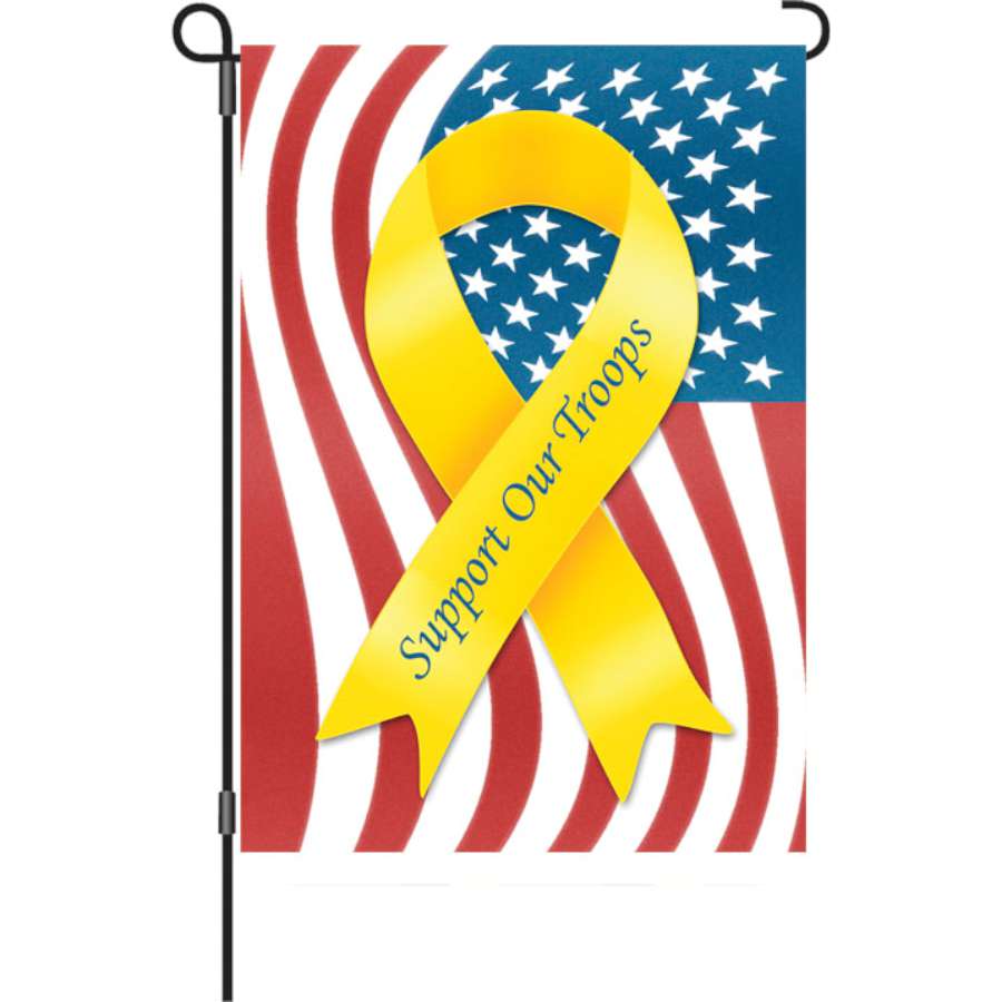 Support Our Troops Garden Flag