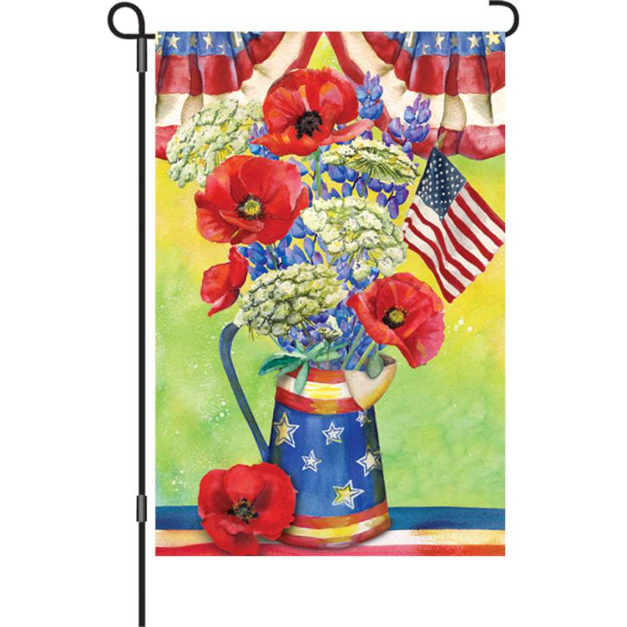 Patriotic Bouquet Garden Flag