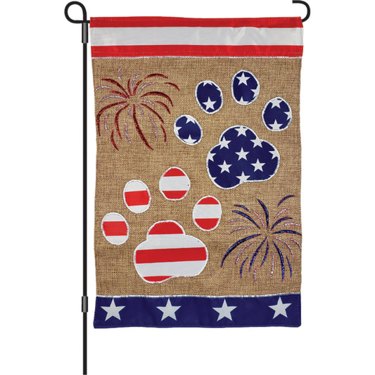 Patriotic Paws Garden Flag