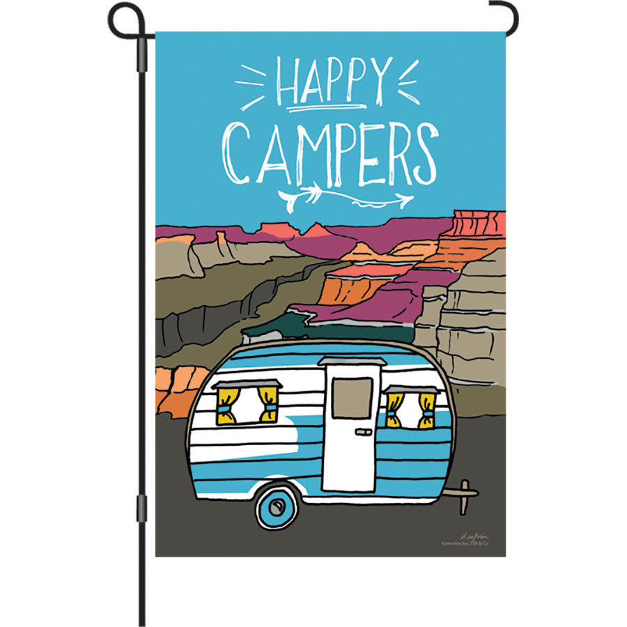 Happy Camper Garden Flag