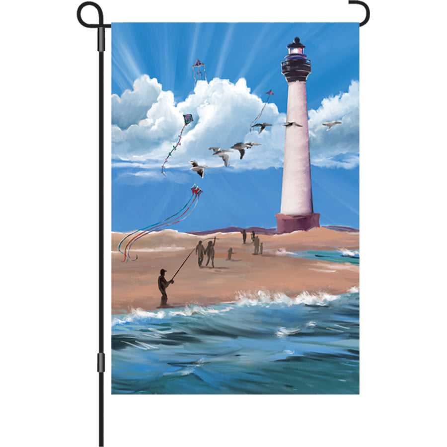 Lighthouse Breezy Day Garden Flag