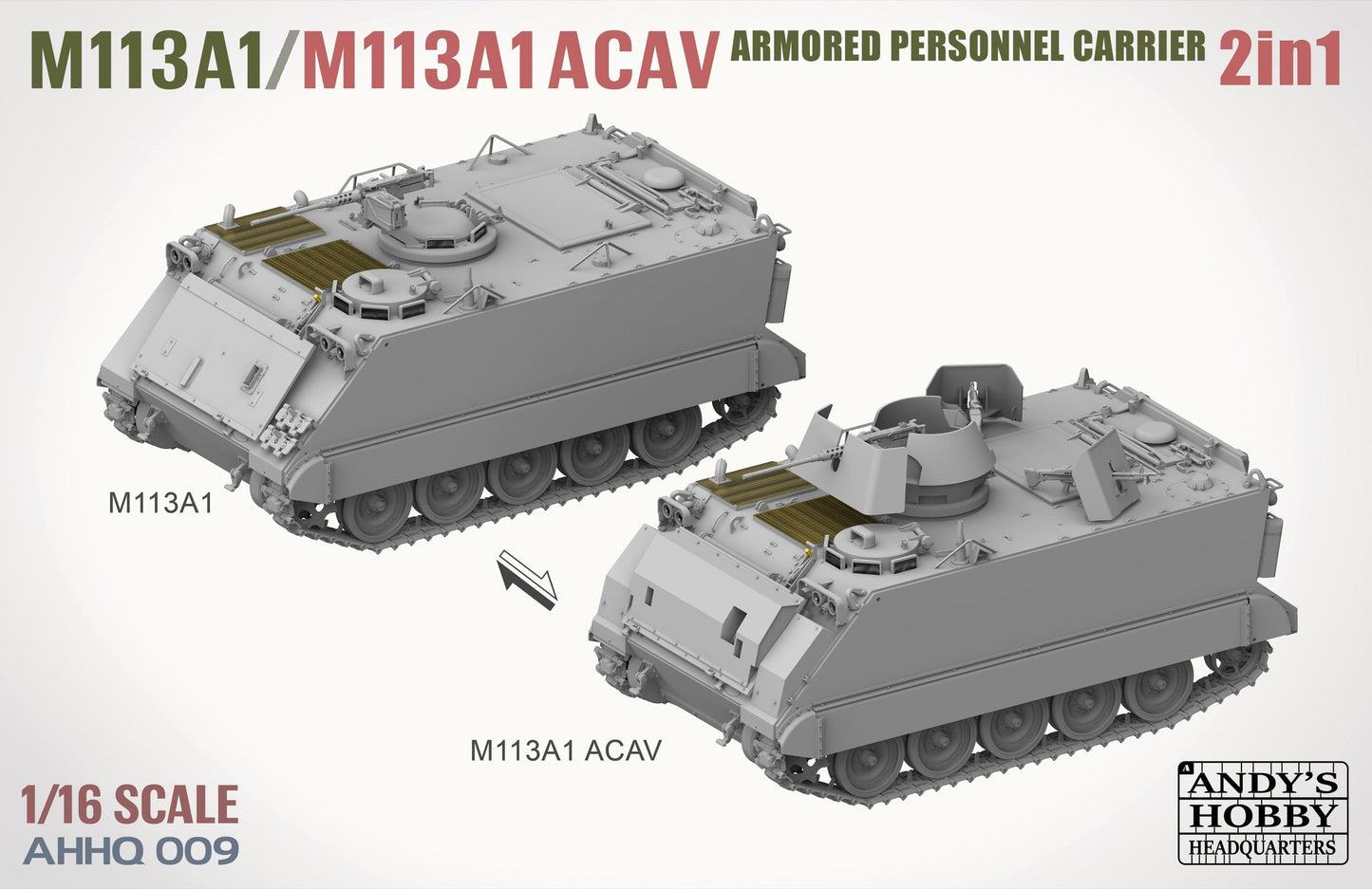 Andy's HHQ 1/16 M113A1/M113A1 ACAV Armored Personnel Carrier