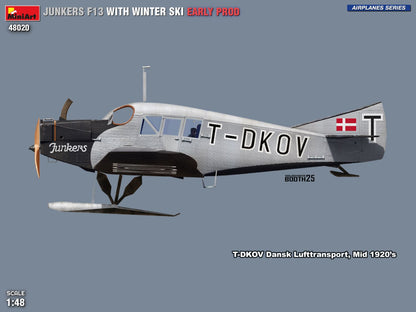 MiniArt 1/48 Junkers F13 with Winter Ski (Early Production) Airplane Series