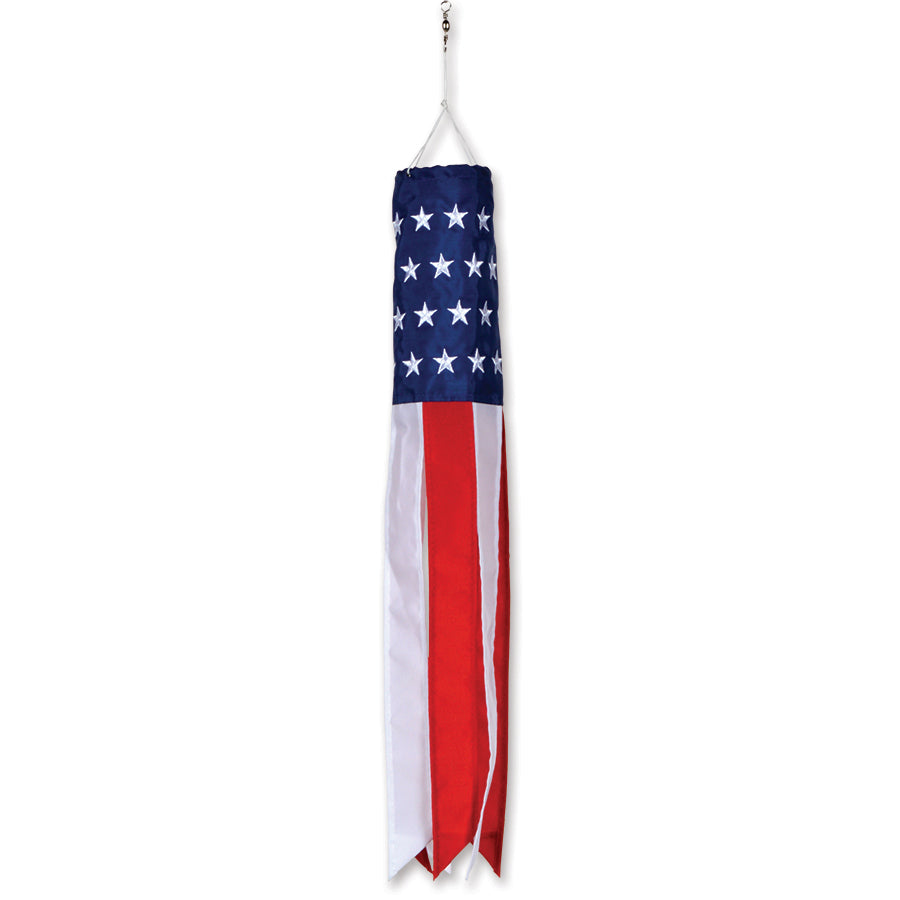 18 in. Windsock - Patriotic Embroidered Stars