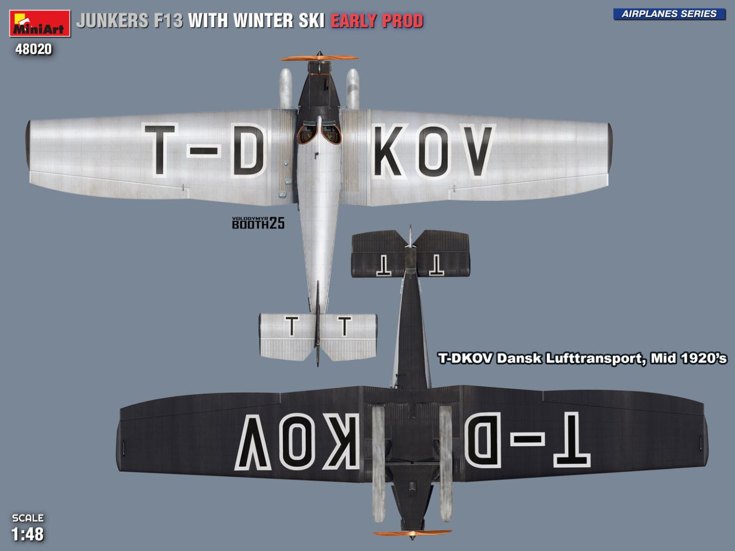 MiniArt 1/48 Junkers F13 with Winter Ski (Early Production) Airplane Series