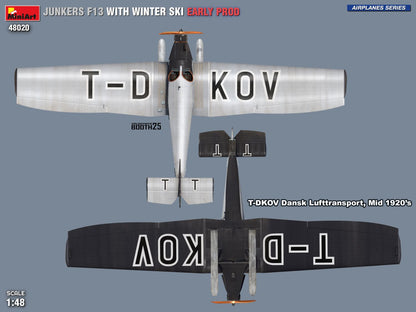 MiniArt 1/48 Junkers F13 with Winter Ski (Early Production) Airplane Series