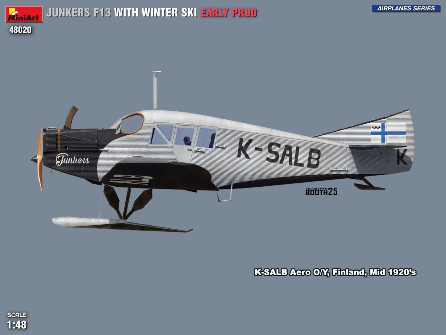 MiniArt 1/48 Junkers F13 with Winter Ski (Early Production) Airplane Series