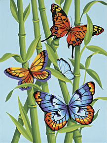 Butterflies/Bamboo Paint by Number