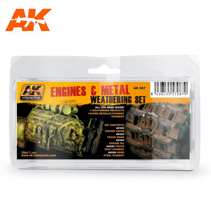 AK Interactive Engines And Metal Weathering Set