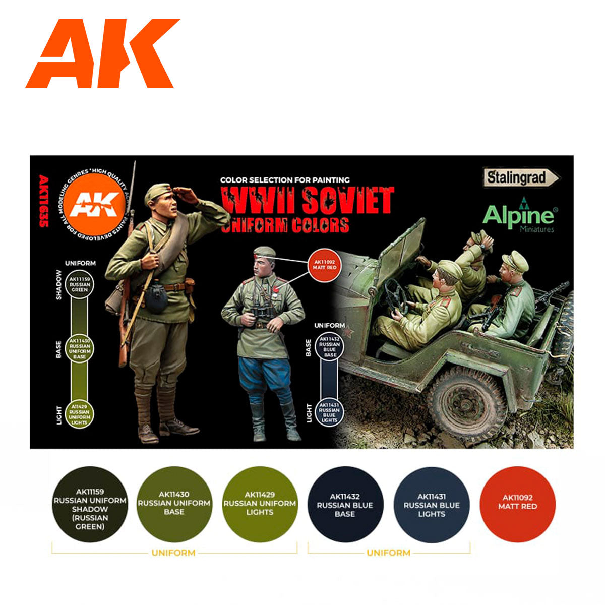 AK Interactive 3G Soviet WWII Uniform Colors