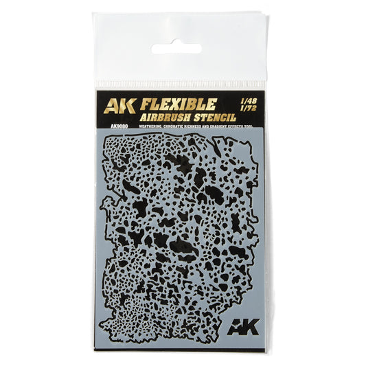 AK Interactive Weathering and Gradient Flexible Airbrush Stencil 1/48, 1/72