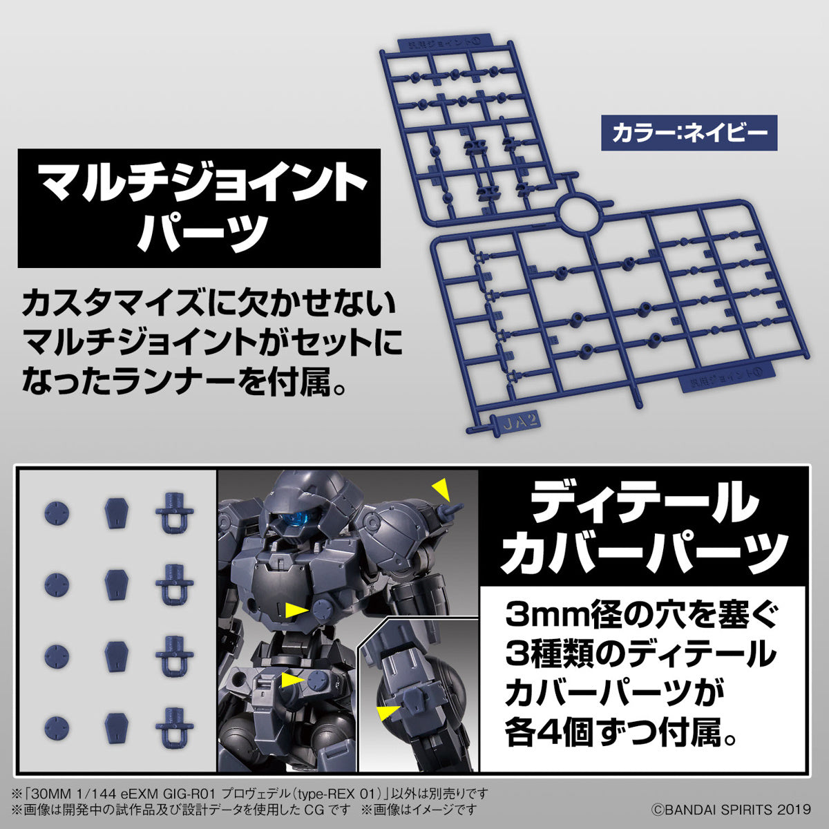 Bandai 30 Minute Missions 1/144 eEXM GIG-R01 Provedel Type-REX 01