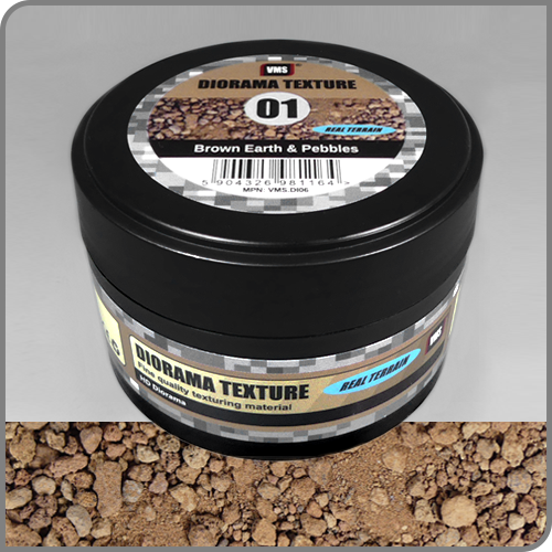 VMS Diorama Texture No. 1 Brown Earth & Pebbles