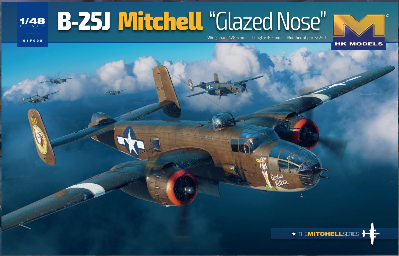 HK Models 1/48 B-25J Mitchell "Glazed Nose" (nose weight included)