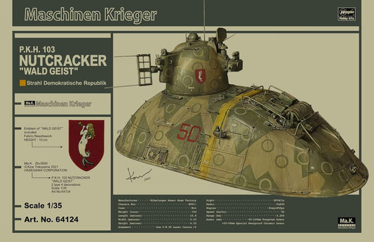 Hasegawa 1/35 Maschinen Krieger Ma.K. P.K.H.103 Nutcracker 'Wald Geist' (Bonus : An Emblem Patch Is Included.)