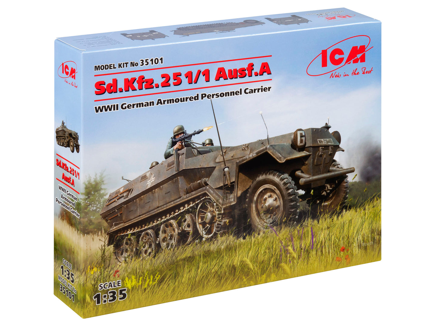 ICM 1/35 Sd.Kfz.251/1 Ausf.A, WWII German Armored Personnel Carrier