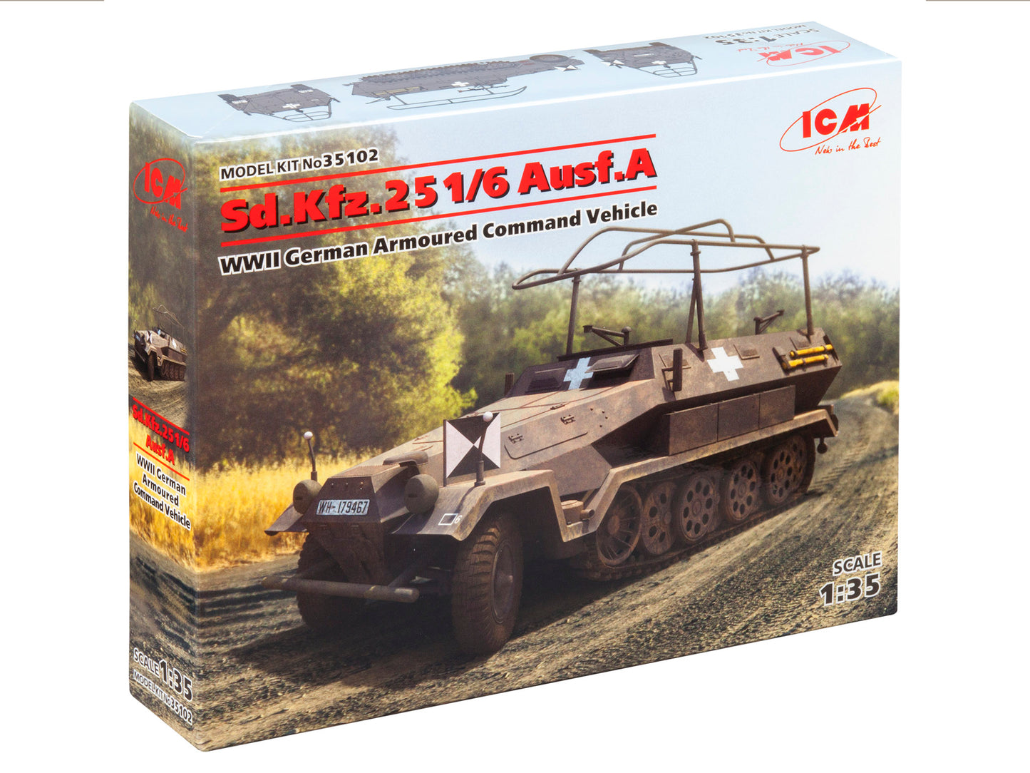 ICM 1/35 Sd.Kfz.251/6 Ausf.A, WWII German Armored Command Vehicle