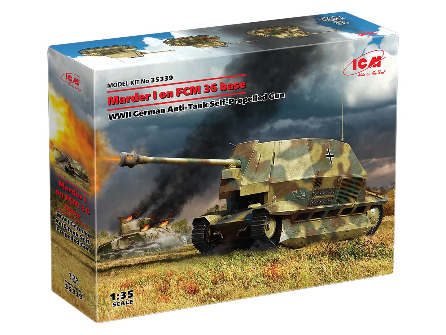 ICM 1/35 Marder I On FCM 36 Base WWII German Anti-Tank Self-Propelled Gun