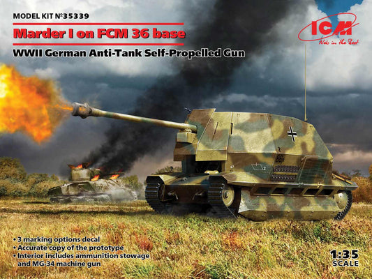 ICM 1/35 Marder I On FCM 36 Base WWII German Anti-Tank Self-Propelled Gun