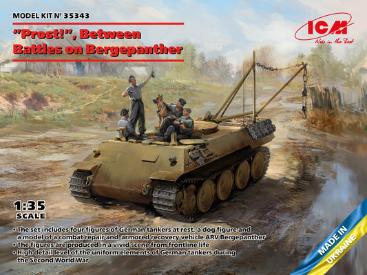 ICM 1/35 '"Prost!", Between Battles On Bergepanther (WWII German Tankmen With Bergepanther), Vehicle