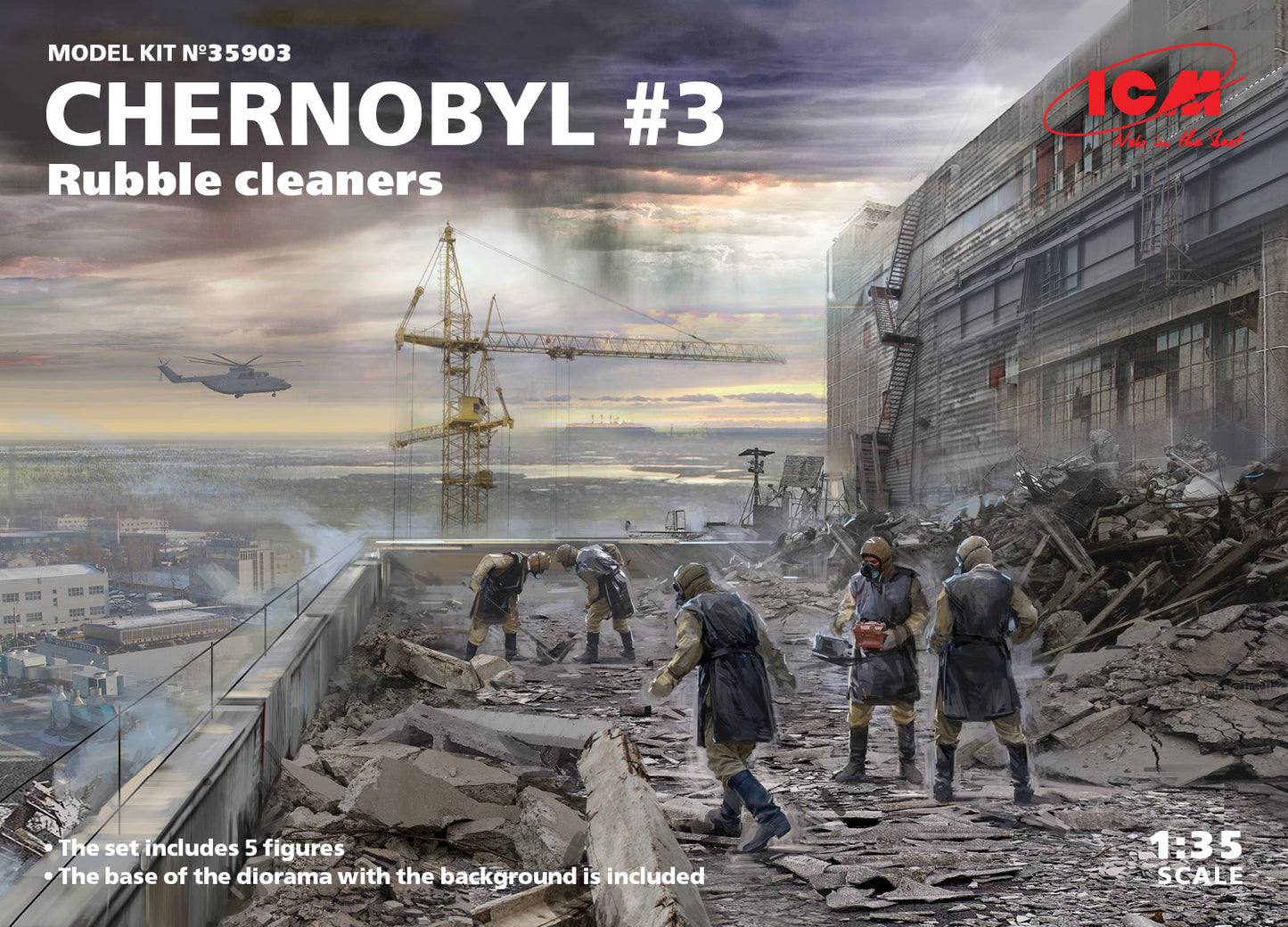 ICM 1/35 Chernobyl#3. Rubble cleaners (5 figures)