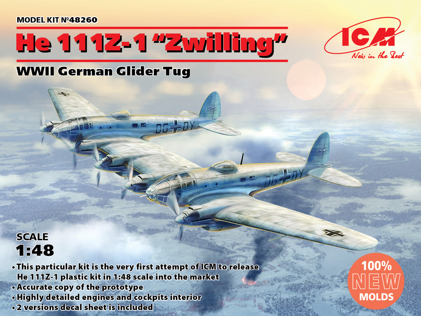 ICM 1/48 He 111Z-1 'Zwilling', WWII German Glider Tug