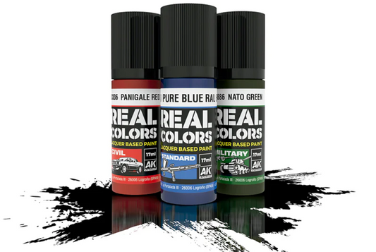 AK Interactive Real Colors Lacquer Paints 17ml. *New Bottles*