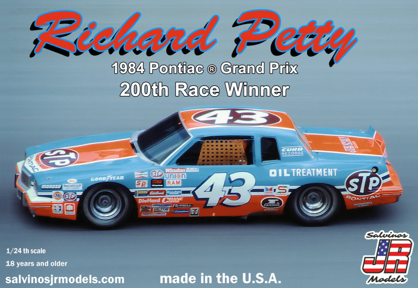 1/24 Richard Petty #43 1984 Pontiac Grand Prix 200th Winner Race Car