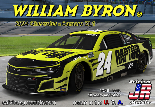 1/24 William Byron 2024 NASCAR Chevrolet Camaro ZL1 Race Car (Primary) (Limited Production)