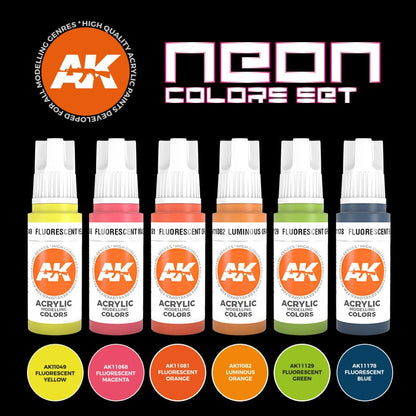 AK Interactive 3G Neon Colors Set