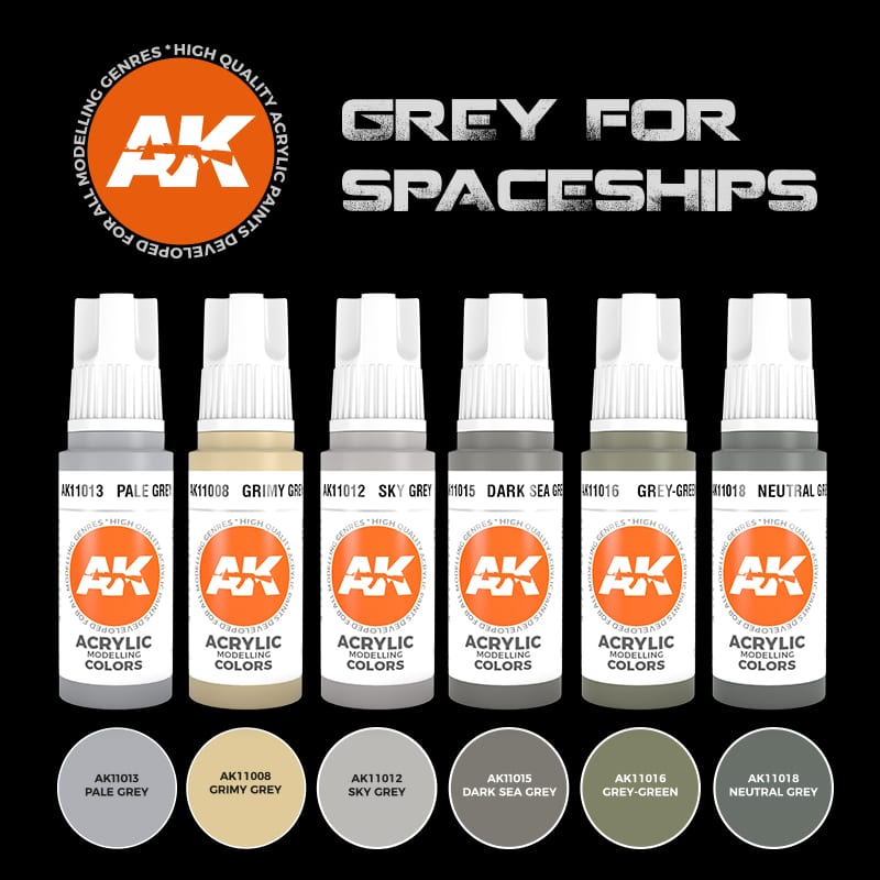 AK Interactive 3G Grey for Spaceships Set