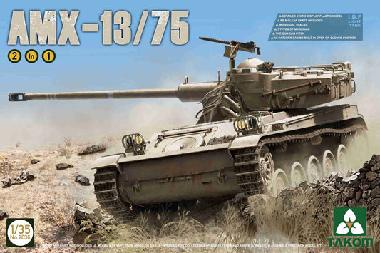 Takom 1/35 I.D.F Light Tank AMX-13/75 (2 In 1)