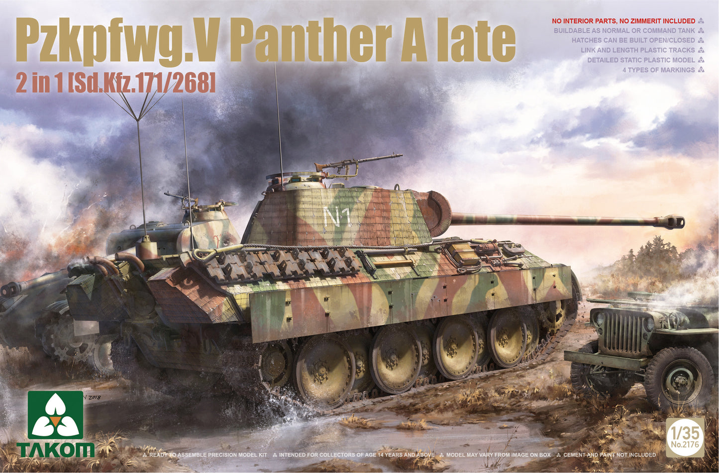 Takom 1/35 Pzkpfwg.V Panther A (Late 2 In 1)