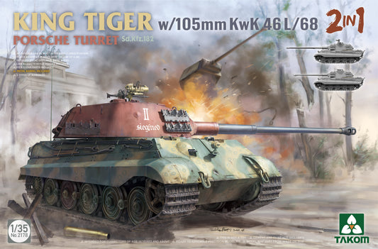 Takom 1/35 King Tiger W/105Mm Kwk 46L/68 2 In 1