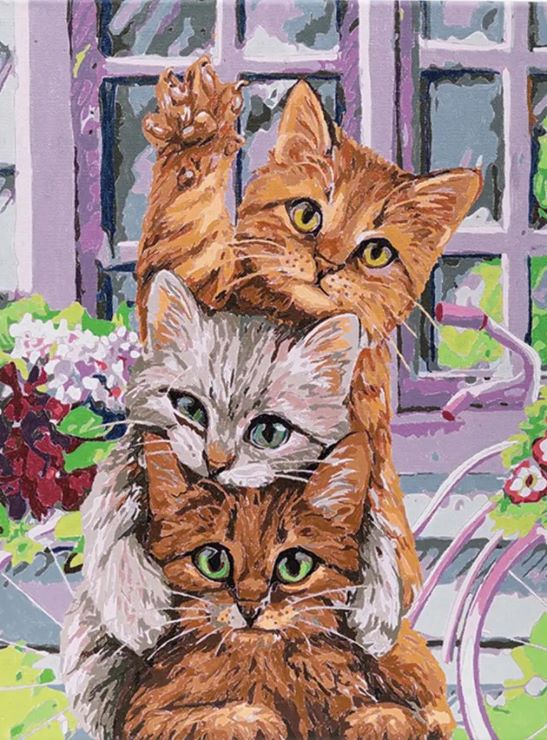 Hello Kittens Paint by Number (12"x16")