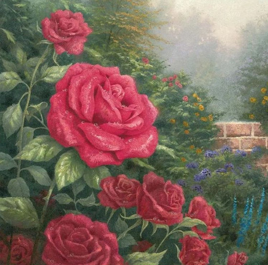 Perfect Red Rose Paint by Number (12"x12")