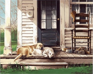 Lazy Dog Day Paint by Number