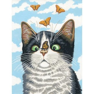 Hugo Hege the Cat & Butterflies Paint by Number