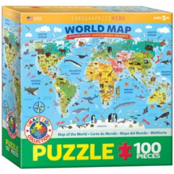 Illustrated Map of World Puzzle