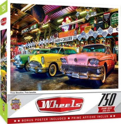 Wheels: Three Beauties Classic Cars Puzzle