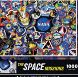 NASA: The Space Mission Patches Collage Puzzle (1000pc)