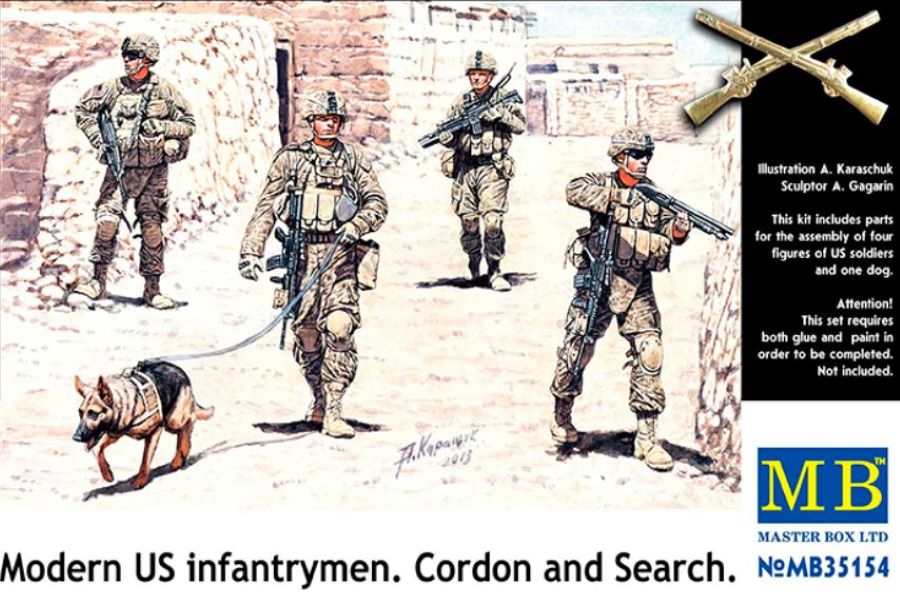 MASTER BOX 1/35 Modern US infantrymen. Cordon and Search